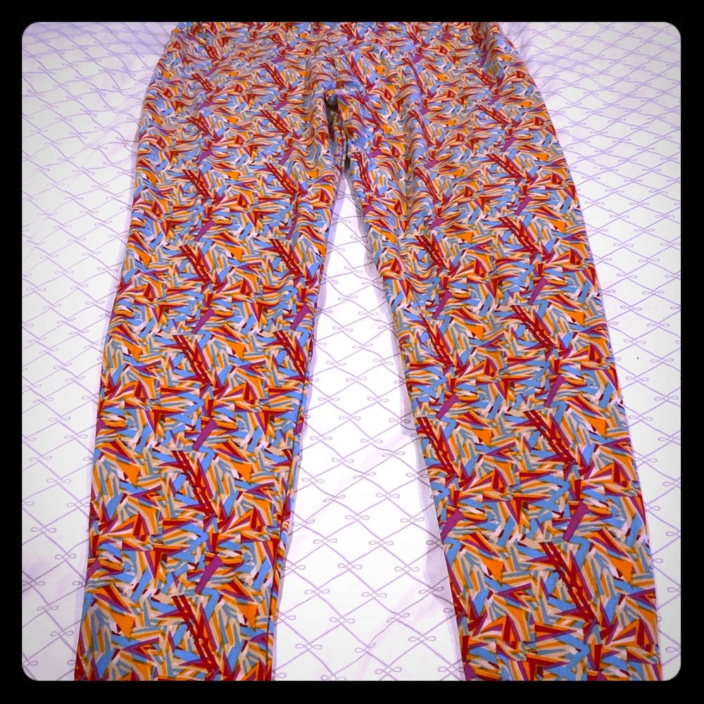 Lularoe abstract colorful pattered leggings